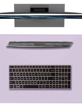 Dual-Sided Eco Cork & PU Leather Desk Pad Mat (31.5" x 15.7") Purple